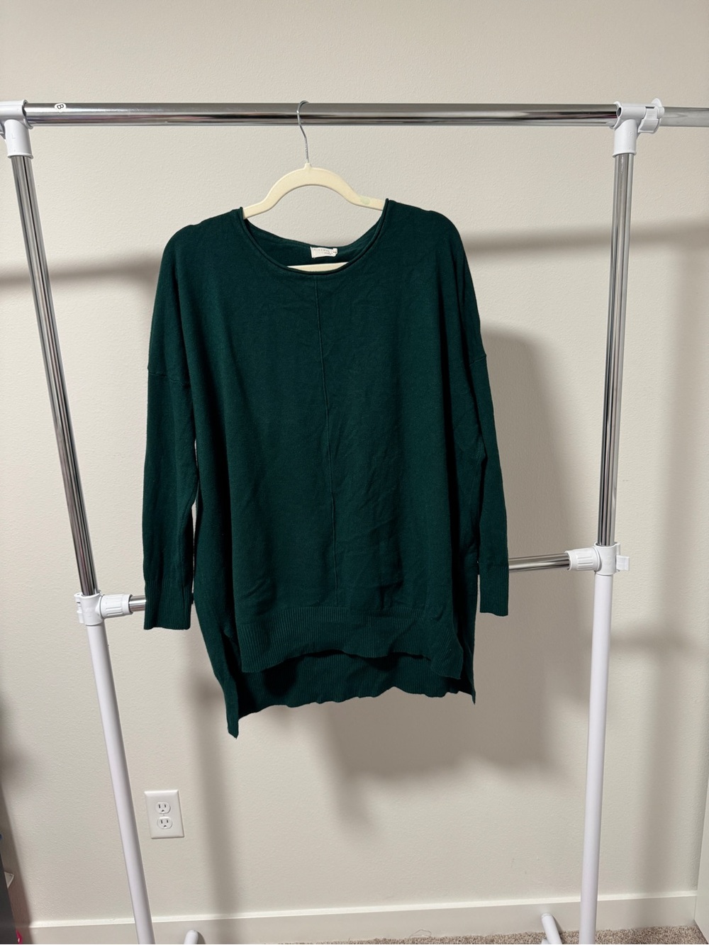 Dreamers by Debut Green Knit Pullover Sweater Crew Neck Long Sleeve M/L T7014-R